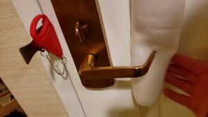 How to secure a hotel room door